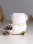 Фигурка «Белый совёнок с бусинками», 13×7×9 см - Фото 3