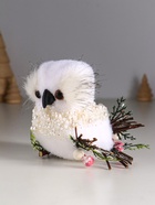 Фигурка «Белый совёнок с бусинками», 13×7×9 см - Фото 4