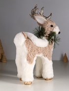 Фигурка «Оленёнок с золотистыми рожками, с еловым венком», 18×10×28 см - Фото 2