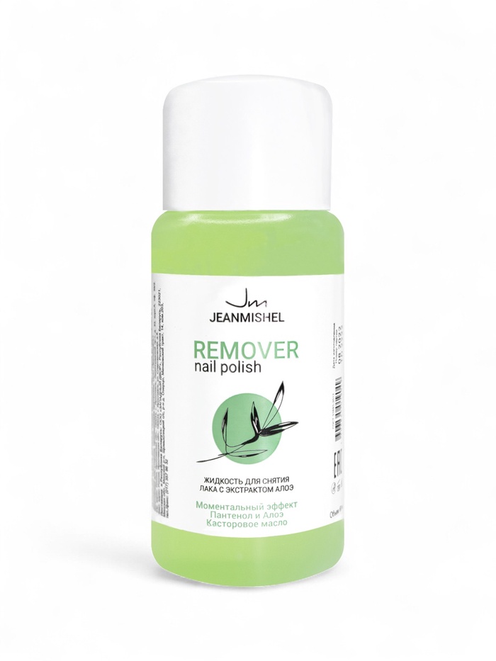 Жидкость для снятия лака JEANMISHEL с ацетоном, экстракт алоэ, 60 мл - Фото 1