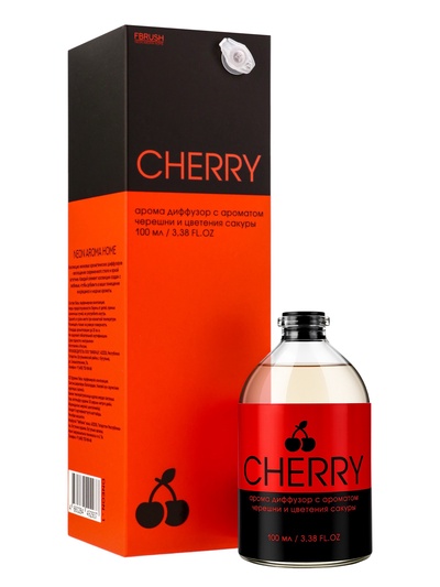 Диффузор ароматический NEON CHERRY, с палочками, аромат вишни, для дома, 100 мл