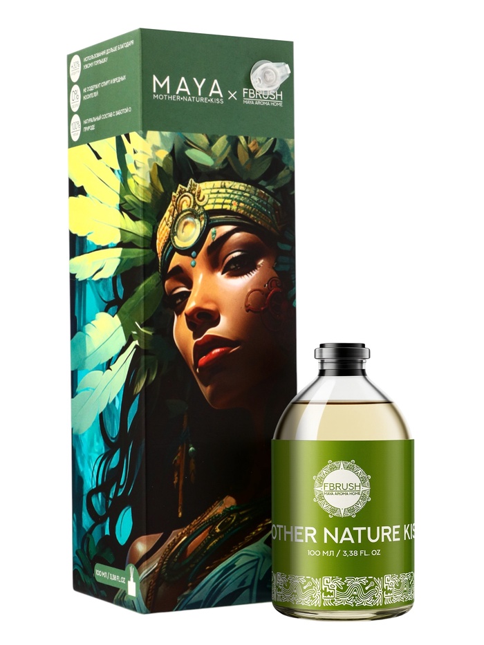 Диффузор ароматический MAYA MOTHER NATURE KISS с палочками, натуральный цветочно-фруктовый аромат для дома, 100 мл - Фото 1