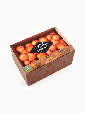 Коробка новогодняя подарочная складная «С Новым годом», 22×15×10 см