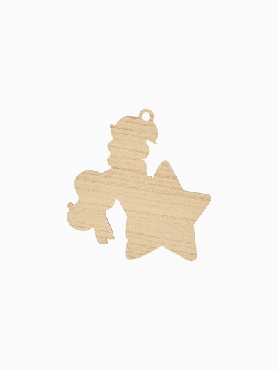 Ёлочная игрушка - подвеска новогодняя «Лошадка и звезда», 7.3×7.8 см