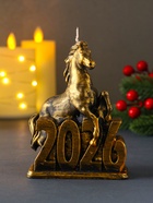 Декоративная свеча "Лошадь 2026" (бронза), 145 г - фото 53886360