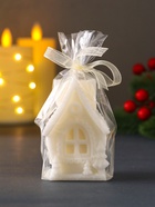 Свеча декоративная «Деревенский домик», натуральный воск, 51×49×80 мм - фото 117467707