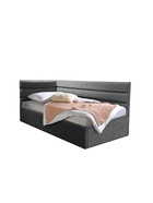 Кровать подростковая «Фрейм Модерн», левая, с подъёмным механизмом, спальное место 900×2000 мм, ткань вивальди 34, цвет графит - фото 122241702