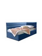 Кровать подростковая «Фрейм Модерн», правая, с подъёмным механизмом, спальное место 900×2000 мм, ткань барон 15, цвет синий - фото 122241705