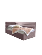 Кровать подростковая «Фрейм Модерн», левая, с подъёмным механизмом, спальное место 900×2000 мм, ткань мелита 25, цвет пыльная роза - фото 122241706