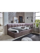 Кровать подростковая «Фрейм Клетка», правая, с подъёмным механизмом, спальное место 900×2000 мм, ткань мелита 25, цвет пыльная роза  (артикул 10923902)  большой выбор товаров оптом и в розницу по низким ценам с доставкой