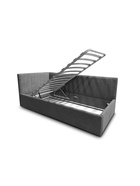 Кровать подростковая «Фрейм Страйп», левая, с подъёмным механизмом, спальное место 900×2000 мм, ткань вивальди 19, цвет бирюза  (артикул 10923905)  большой выбор товаров оптом и в розницу по низким ценам с доставкой