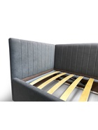 Кровать подростковая «Фрейм Страйп», левая, с подъёмным механизмом, спальное место 900×2000 мм, ткань вивальди 34, цвет графит - фото 122241753