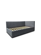 Кровать подростковая «Фрейм Страйп», правая, с подъёмным механизмом, спальное место 900×2000 мм, ткань вивальди 34, цвет графит - фото 122241757