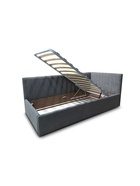 Кровать подростковая «Фрейм Страйп», правая, с подъёмным механизмом, спальное место 900×2000 мм, ткань вивальди 34, цвет графит - фото 122241759