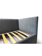 Кровать подростковая «Фрейм Страйп», правая, с подъёмным механизмом, спальное место 900×2000 мм, ткань вивальди 34, цвет графит - фото 122241760