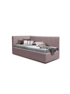 Кровать подростковая «Фрейм Страйп», левая, с подъёмным механизмом, спальное место 900×2000 мм, ткань мелита 25, цвет пыльная роза  (артикул 10923912)  большой выбор товаров оптом и в розницу по низким ценам с доставкой