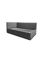 Кровать подростковая «Фрейм Страйп», левая, с подъёмным механизмом, спальное место 900×2000 мм, ткань мелита 25, цвет пыльная роза  (артикул 10923912)  большой выбор товаров оптом и в розницу по низким ценам с доставкой