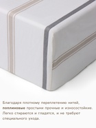 Простыня на резинке 1.5 спальная «Этель. Полосы», 160×200+25 см, поплин - Фото 2