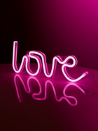 Неоновая вывеска «Любовь», 35×13 см, от батареек AAx3 + USB, розовая - Фото 3