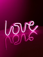 Неоновая вывеска «Любовь», 35×13 см, от батареек AAx3 + USB, розовая - Фото 4