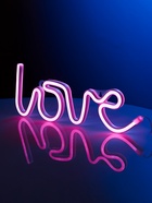 Неоновая вывеска «Любовь», 35×13 см, от батареек AAx3 + USB, розовая - Фото 6