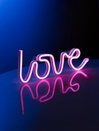 Неоновая вывеска «Любовь», 35×13 см, от батареек AAx3 + USB, розовая - Фото 2