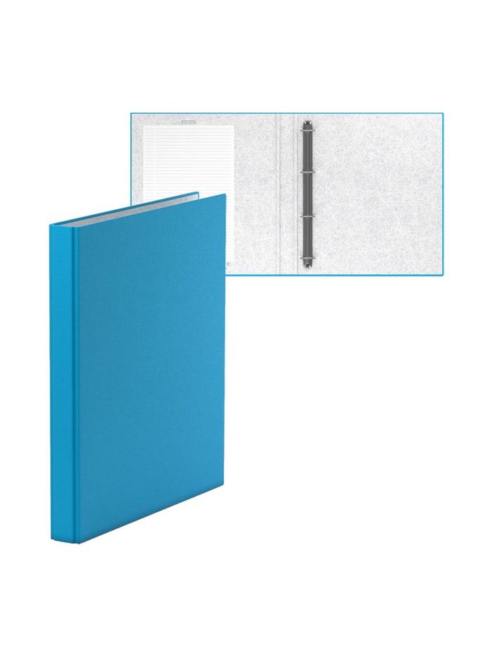 УЦЕНКА Папка на 4 кольцах А4 35мм ErichKrause "Neon" ламинир, голубая 39060 - Фото 1