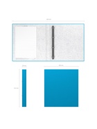 УЦЕНКА Папка на 4 кольцах А4 35мм ErichKrause "Neon" ламинир, голубая 39060 - Фото 3