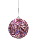 Ёлочный шар новогодний d=8 см «Карнавал» люкс, сиреневый 10870293