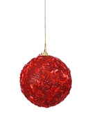 Ёлочный шар новогодний d=10 см «Карнавал» мерцание, красный 10870303 Ёлочный шар новогодний d=10 см «Карнавал» мерцание, красный 10870303