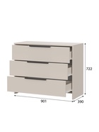 Комод напольный «Камелия», 901×390×726 мм, цвет меланж - Фото 2