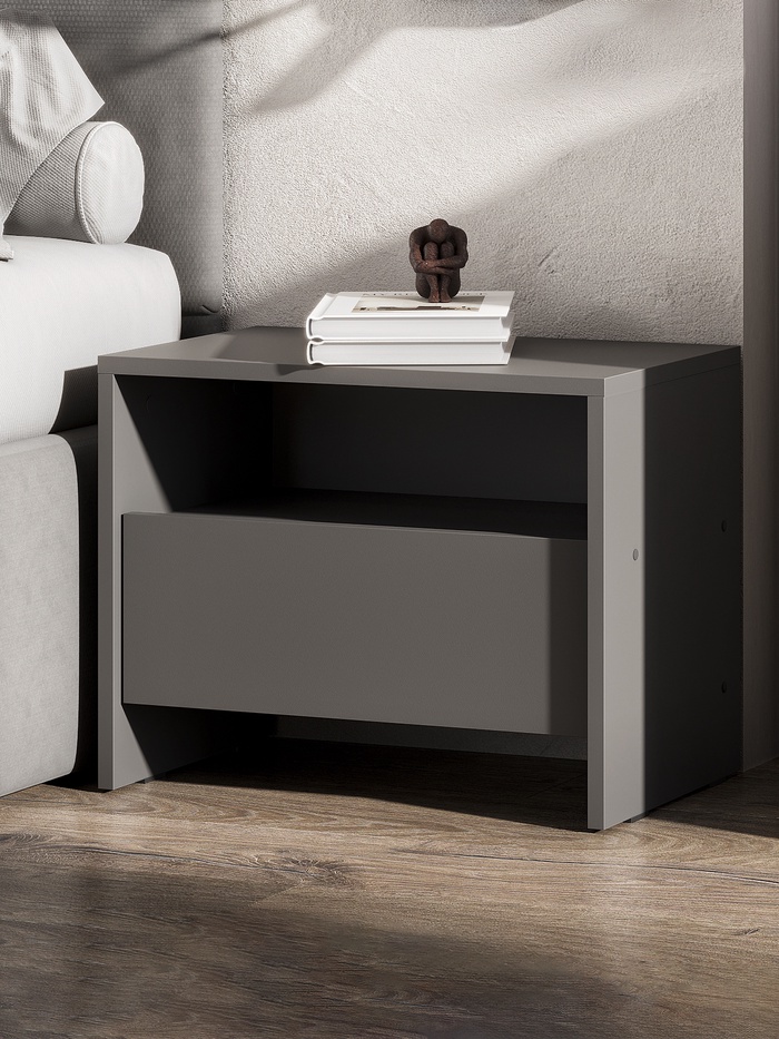 Тумба прикроватная «Камелия», 501×294×388 мм, цвет графит - Фото 1