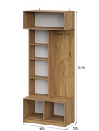 Прихожая «Авиньон», 1400×506×2216 мм, цвет дуб золотой/графит - Фото 3