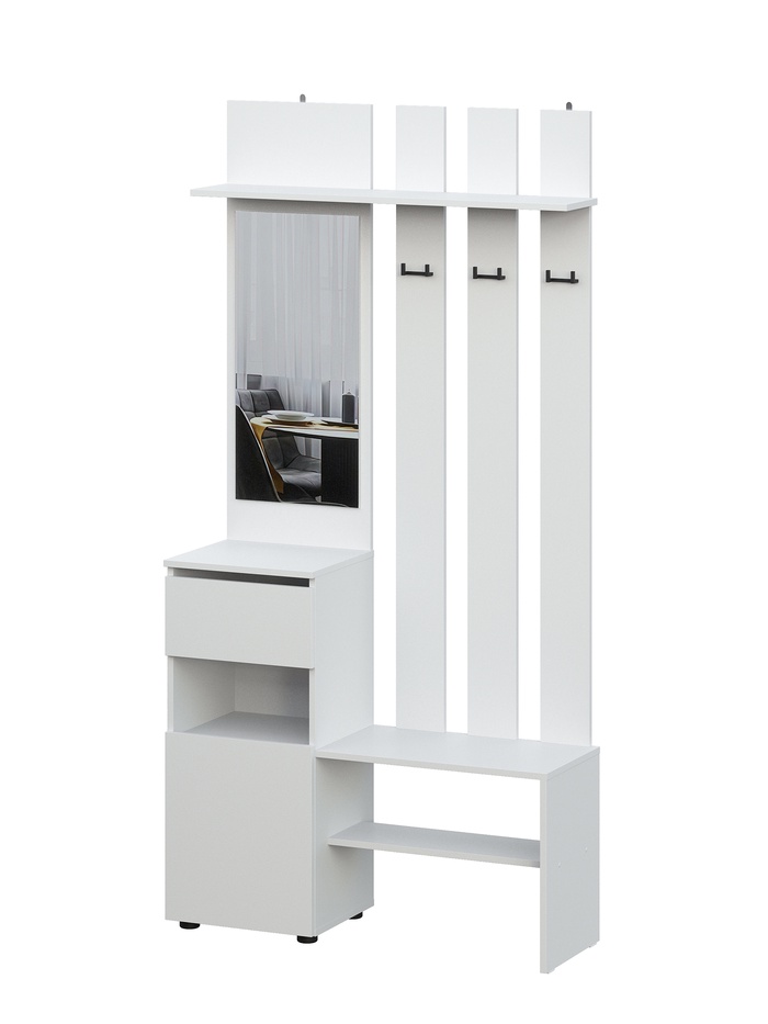 Прихожая «Токио», 1001×348×1999 мм, цвет белый - Фото 1