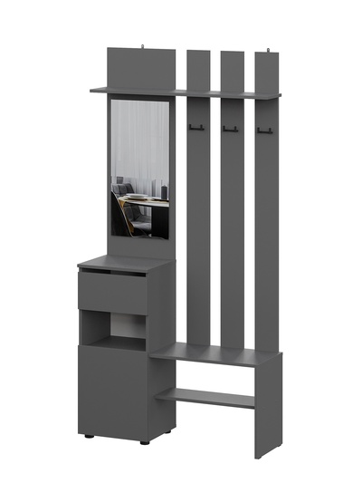 Прихожая «Денвер», 1001×348×1999 мм, цвет графит