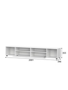 Тумба под ТВ «Токио», 2001×346×355 мм, цвет белый - фото 52334199