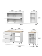 Кухня прямая «Токио», 1600×600×2140 мм, цвет белый - Фото 2