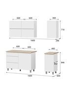 Кухня прямая «Токио», 1600×600×2140 мм, цвет белый - Фото 7