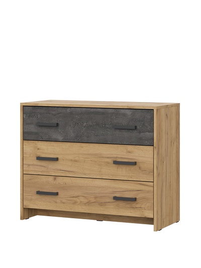 Комод «МСП», 901×390×724 мм, цвет дуб золотой/камень