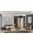 Кровать двуспальная «МСП», с основанием, 1634×2032×784 мм, цвет дуб золотой/камень - Фото 4