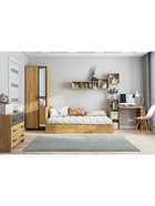 Кровать односпальная «МСП», с основанием, 900, 934×2032×784 мм, цвет дуб золотой/камень - Фото 3