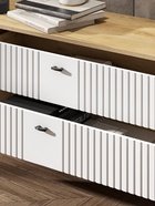 Тумба под ТВ «Милан», 2 ящика, 1801×401×526 мм, цвет белый/дуб золотой - фото 52334249