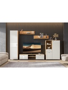 Пенал глухой «Милан», 501×416×1914 мм, цвет белый/дуб золотой - Фото 3