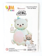 Воздушный шар фольгированный 39" «Мишка с тортом», матовый - Фото 3