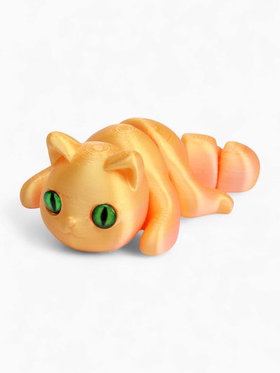 3Д - печатная игрушка «Котик», подвижная, цвет МИКС