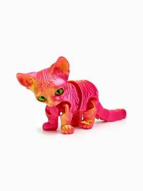 3Д - печатная игрушка «Котёнок», подвижная, цвет МИКС