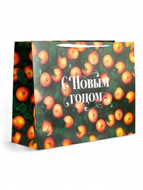 Пакет новогодний ламинированный подарочный «С Новым годом», XXL 61×46×20 см