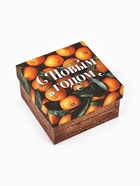 Набор новогодних подарочных коробок 6 в 1 «Яркие мандарины», 10×10×6 - 20×20×11 см - Фото 12