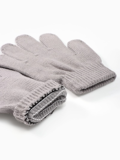 Перчатки детские MINAKU, однослойные, серые, 14 см