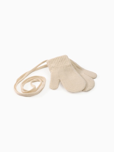 Варежки детские однослойные MINAKU «Однотонные», бежевые, размер 14 (4-5 лет)